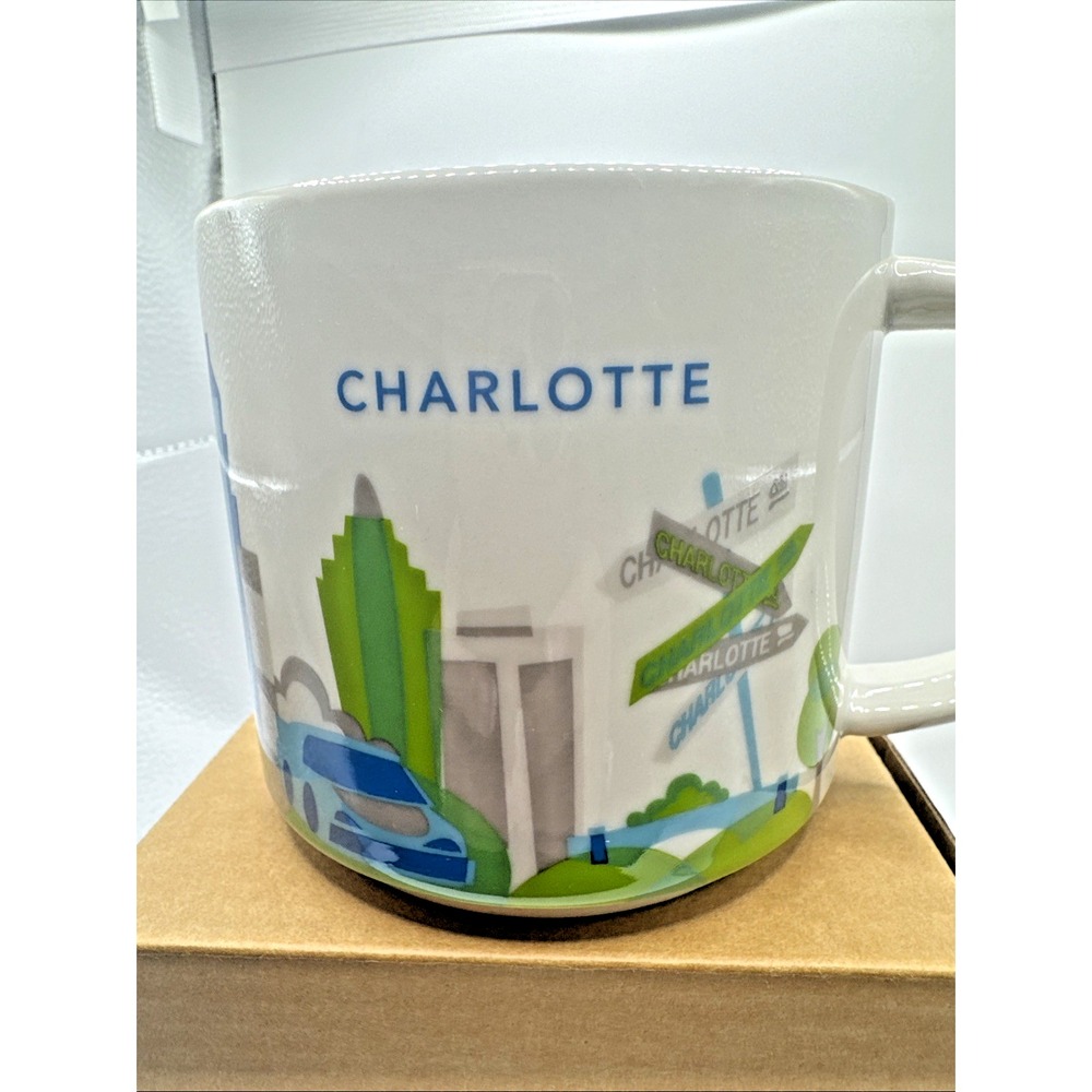 Starbucks You are Here‎ Series Charlotte Mug/Cup 14 Oz New without original box
